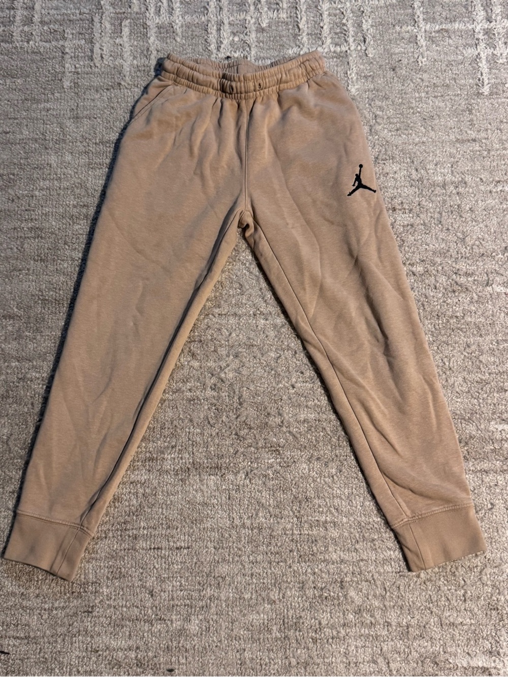 Nike air Jordan beige kids youth joggers size 8/10 S